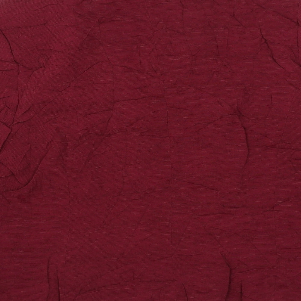 Alex & Co Womens Red Jacket Blazer Size 12 Button