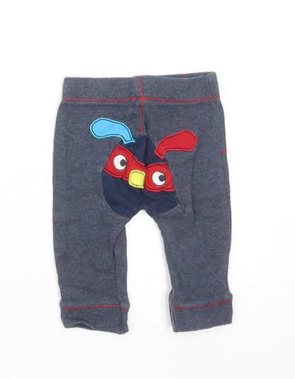 George Baby Blue Cotton Track Pants Trousers Size 3-6 Months Pullover - Rabbit, Contrasting Trim