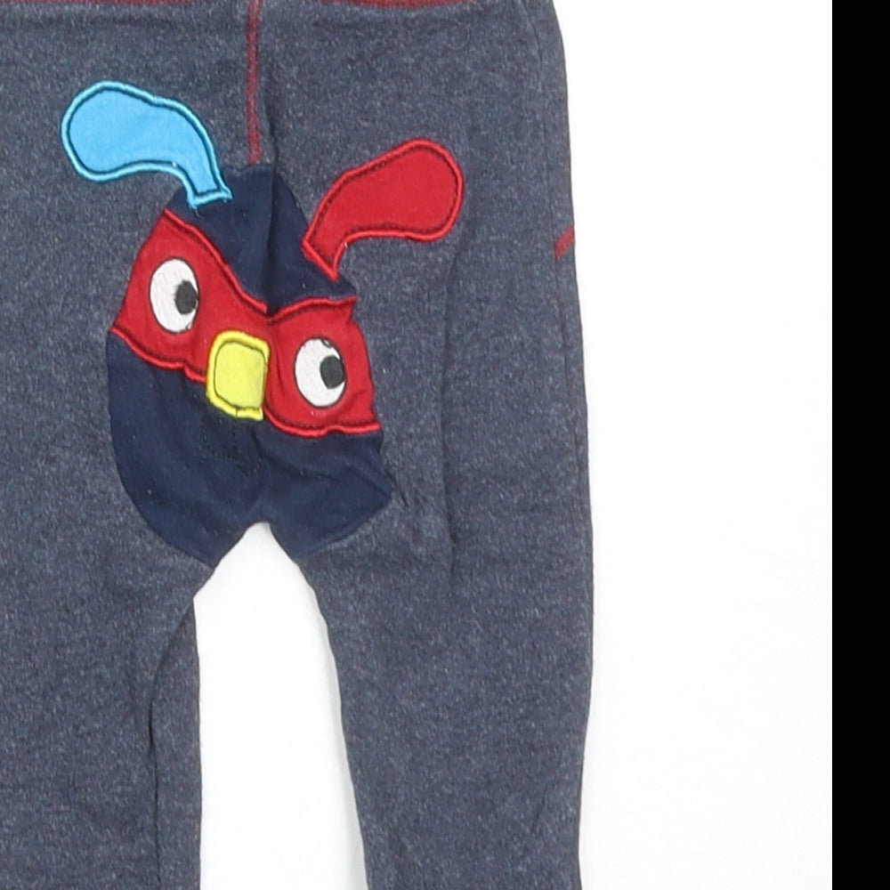 George Baby Blue Cotton Track Pants Trousers Size 3-6 Months Pullover - Rabbit, Contrasting Trim