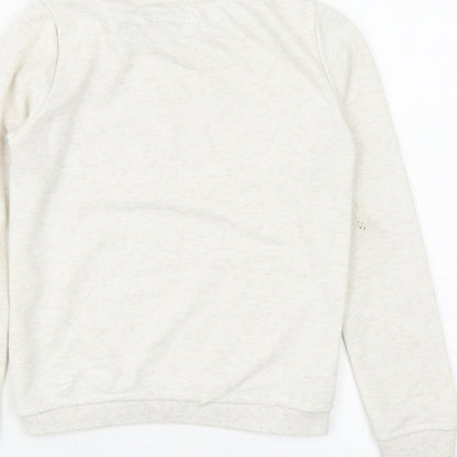 Primark Girls Ivory Cotton Pullover Sweatshirt Size 7-8 Years Pullover - WOW