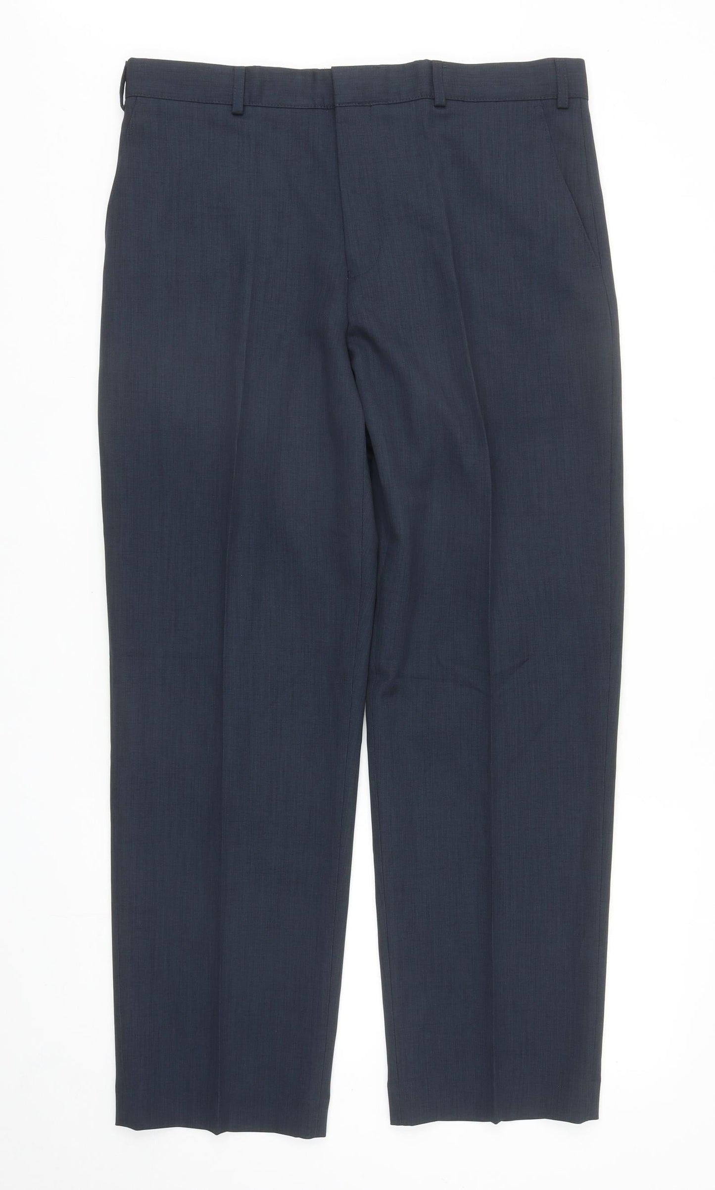 Mens UK Size 36 in BHS Regular Fit Dress Pants Blue Trousers