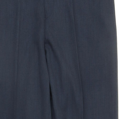 Mens UK Size 36 in BHS Regular Fit Dress Pants Blue Trousers