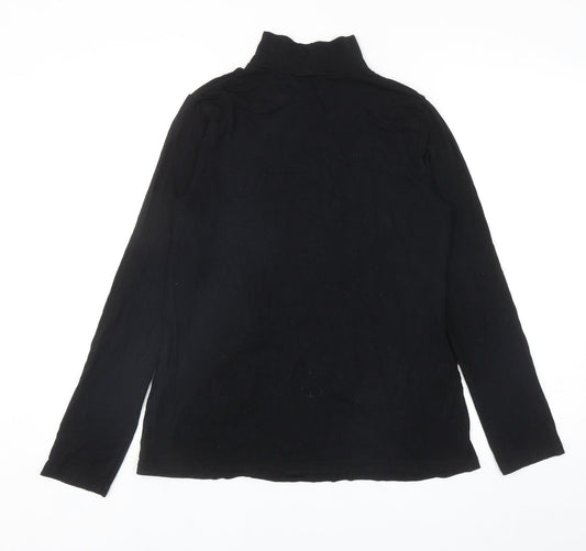 Womens UK Size 10 ASOS Black Basic T-Shirt