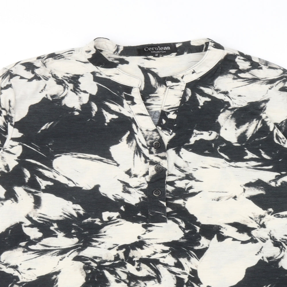 Womens UK Size M Cerulean Collection Black Basic T-Shirt