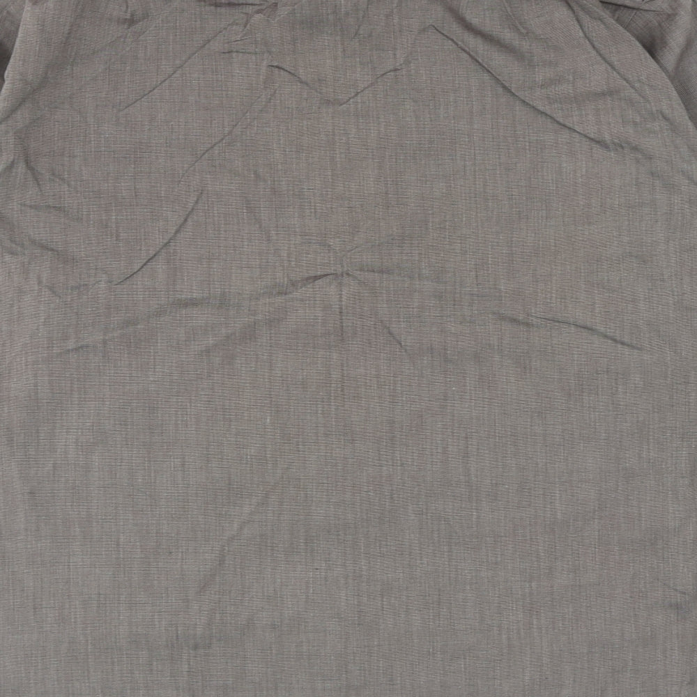 Mens UK Size 39 Marks and Spencer Brown  Button-Up Long Sleeve Casual Shirt