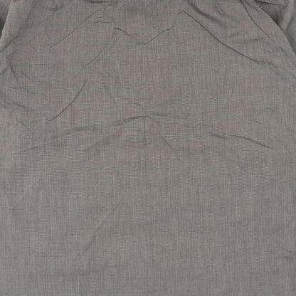 Mens UK Size 39 Marks and Spencer Brown  Button-Up Long Sleeve Casual Shirt