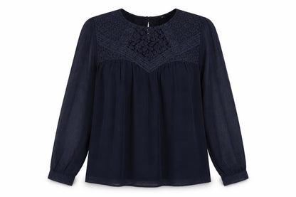 Womens UK Size 8 H&M Blue Basic Blouse