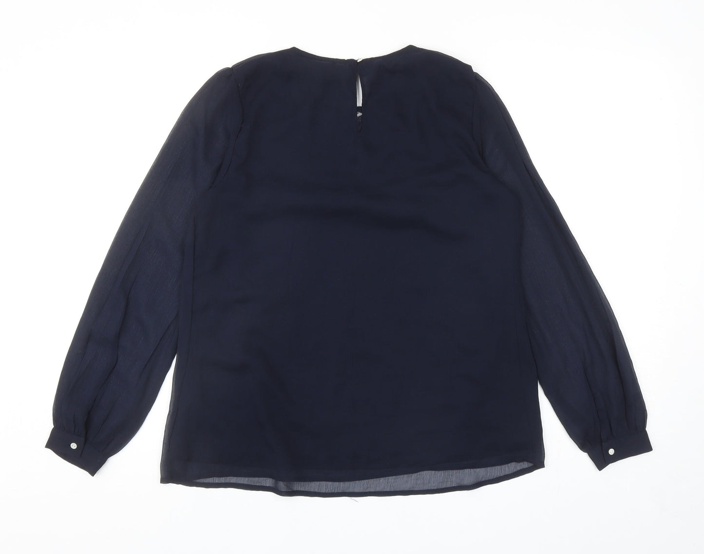 Womens UK Size 8 H&M Blue Basic Blouse