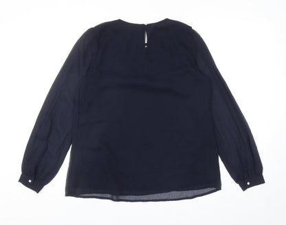 Womens UK Size 8 H&M Blue Basic Blouse