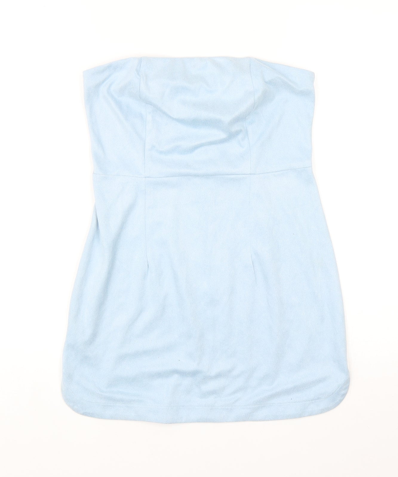 Womens UK Size 8 PRETTYLITTLETHING Blue Basic Blouse