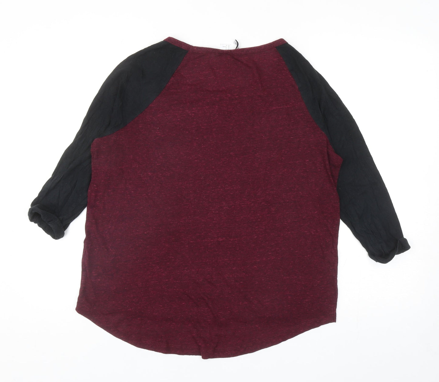 Womens UK Size M Divided Red Basic T-Shirt