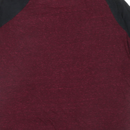 Womens UK Size M Divided Red Basic T-Shirt