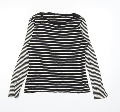 Womens UK Size 12 Debenhams Black Basic T-Shirt