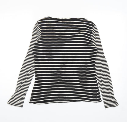 Womens UK Size 12 Debenhams Black Basic T-Shirt