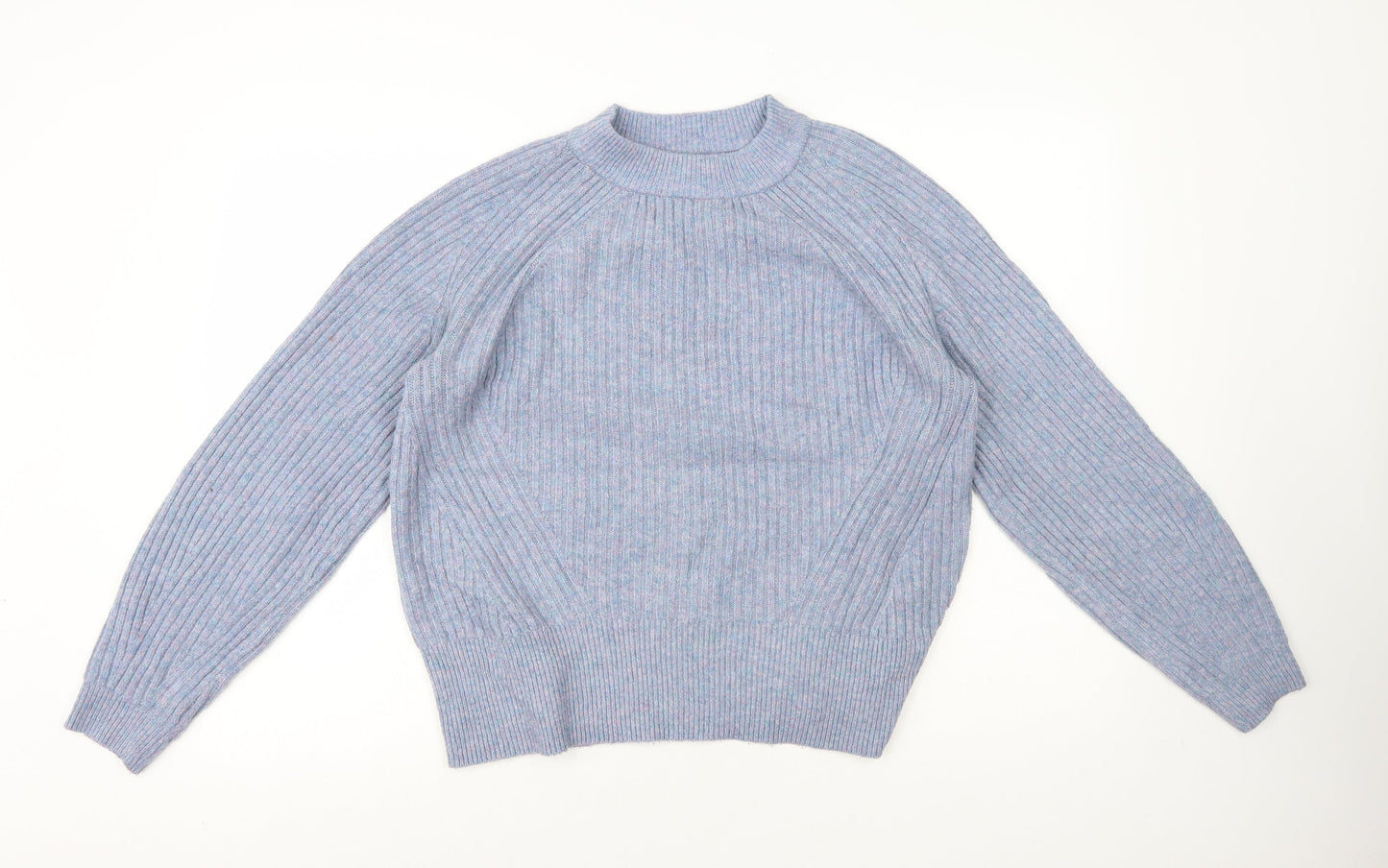 Womens UK Size M Marks and Spencer Blue Henley Jumper