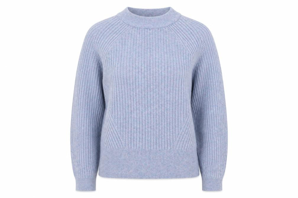 Womens UK Size M Marks and Spencer Blue Henley Jumper