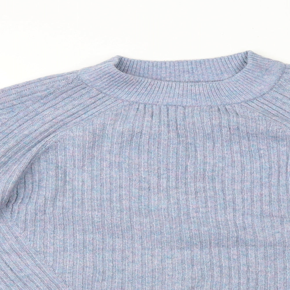 Womens UK Size M Marks and Spencer Blue Henley Jumper