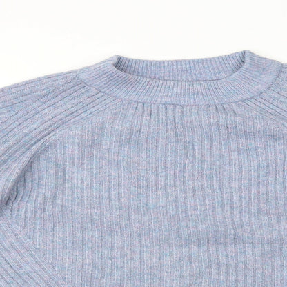 Womens UK Size M Marks and Spencer Blue Henley Jumper