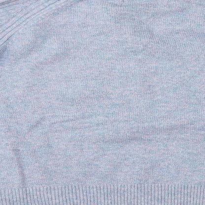 Womens UK Size M Marks and Spencer Blue Henley Jumper