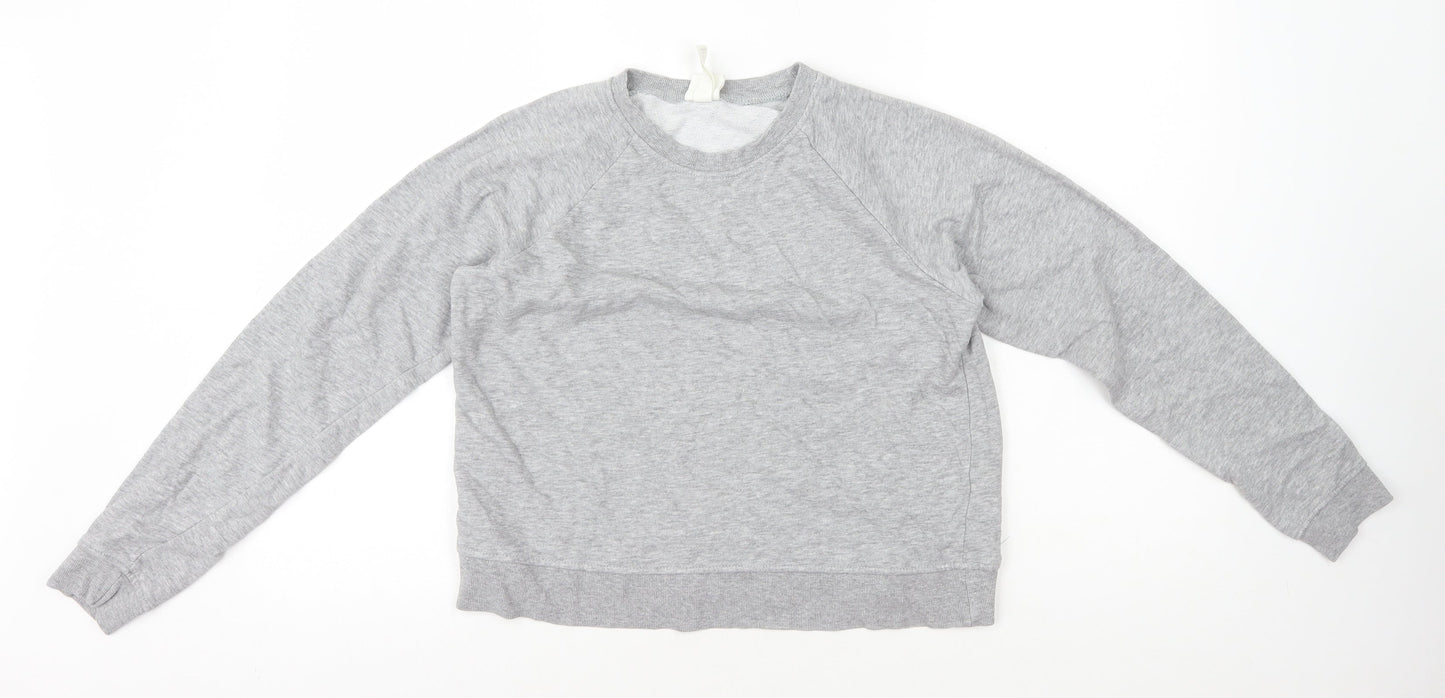 H&M Womens Grey Cotton Pullover Sweatshirt Size S Pullover