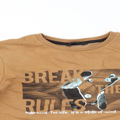 George Boys Brown Cotton Pullover Sweatshirt Size 9-10 Years Pullover - Break the Rules Skateboard