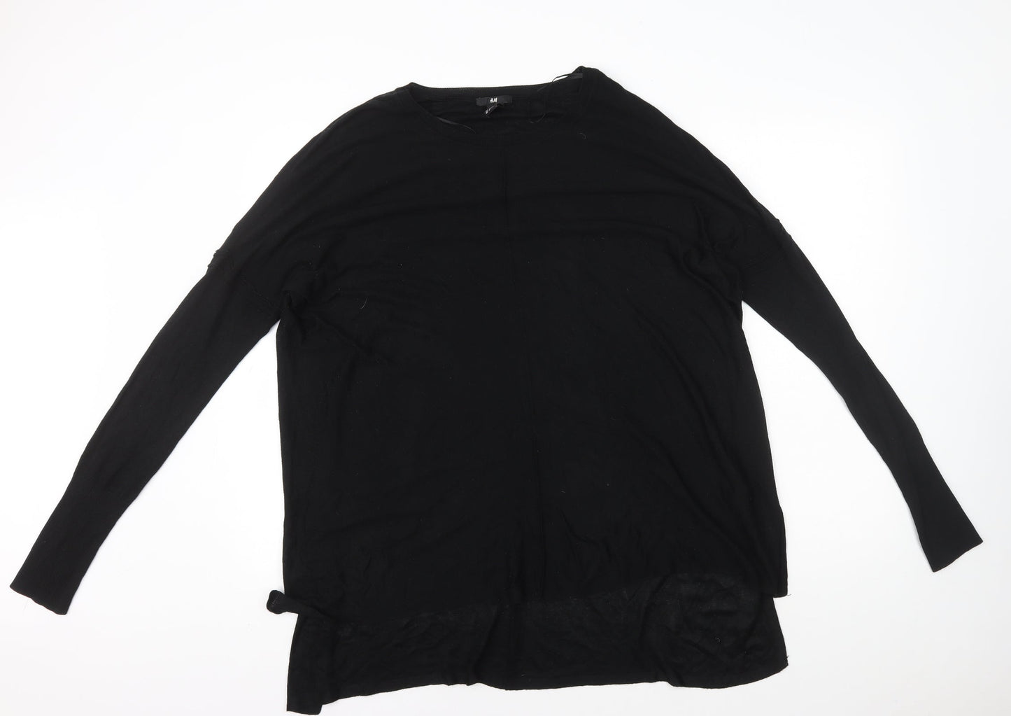 Womens UK Size M H&M Black Basic T-Shirt