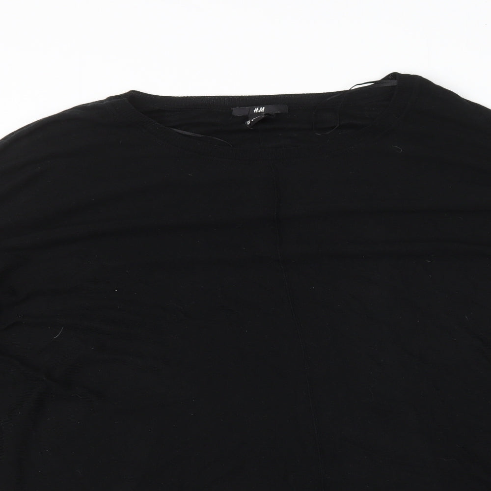 Womens UK Size M H&M Black Basic T-Shirt