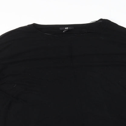 Womens UK Size M H&M Black Basic T-Shirt