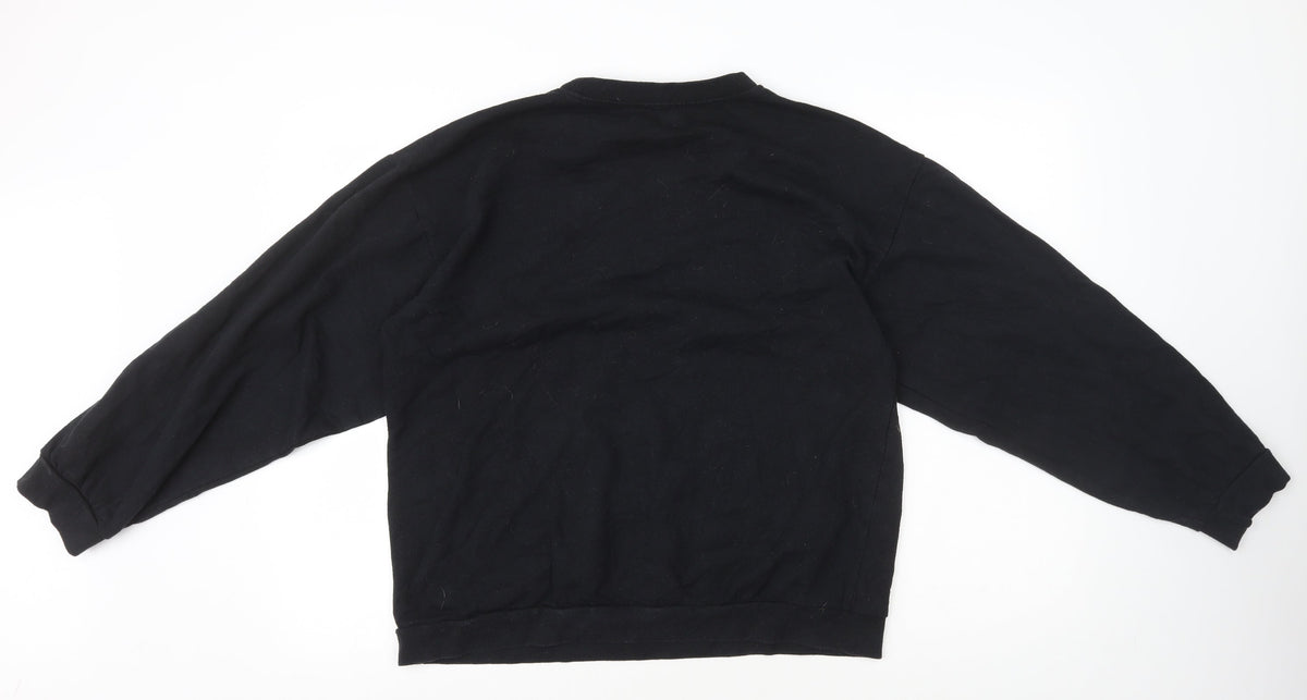 I SAW IT FIRST Womens Black Cotton Pullover Sweatshirt Size XL Pullover