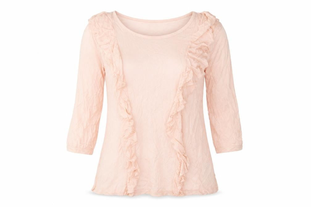 Ellos Womens Pink Viscose Basic T-Shirt Size 8 Round Neck