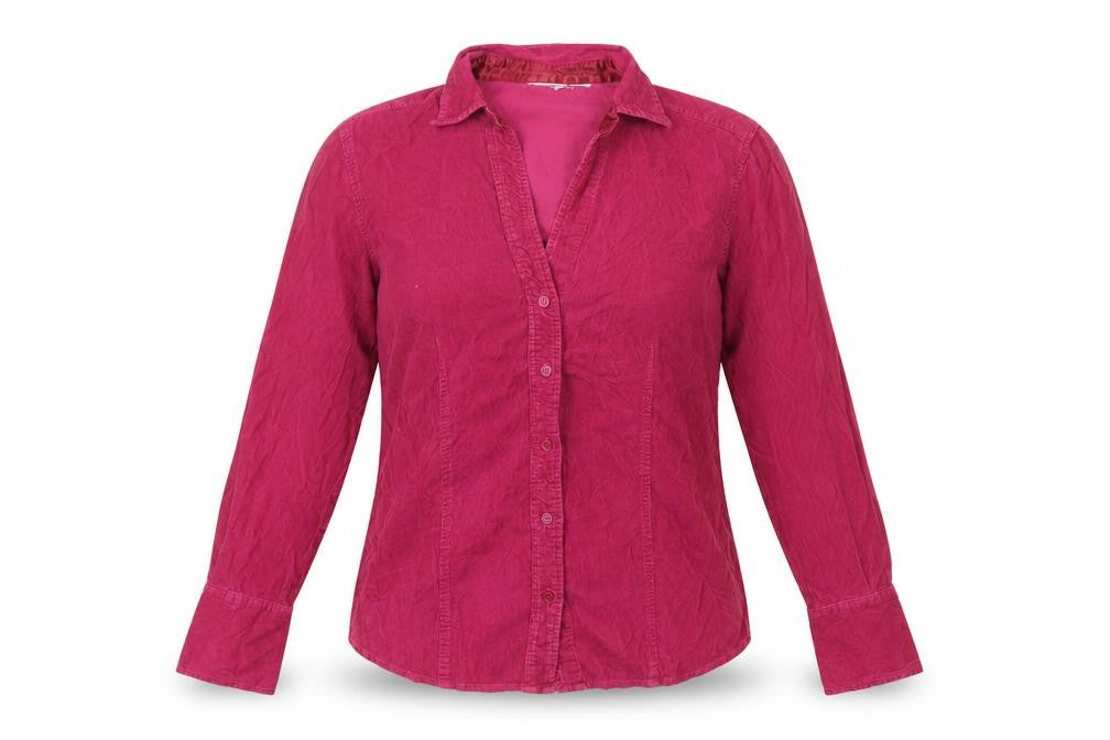 Womens UK Size 10 Preworn Pink Basic Button-Up