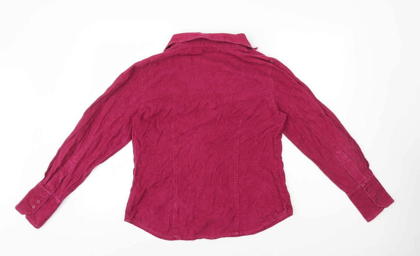 Womens UK Size 10 Preworn Pink Basic Button-Up