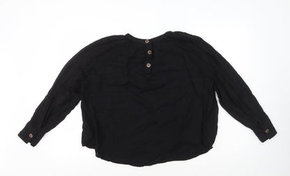 Womens UK Size 12 NEXT Black Basic T-Shirt