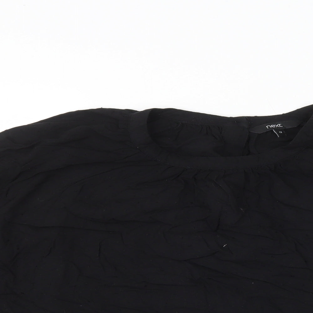 Womens UK Size 12 NEXT Black Basic T-Shirt
