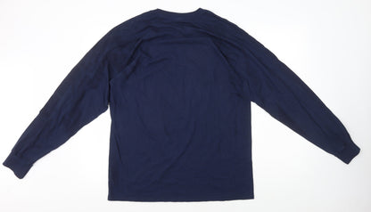 Mens UK Size L Gildan Blue  T-Shirt