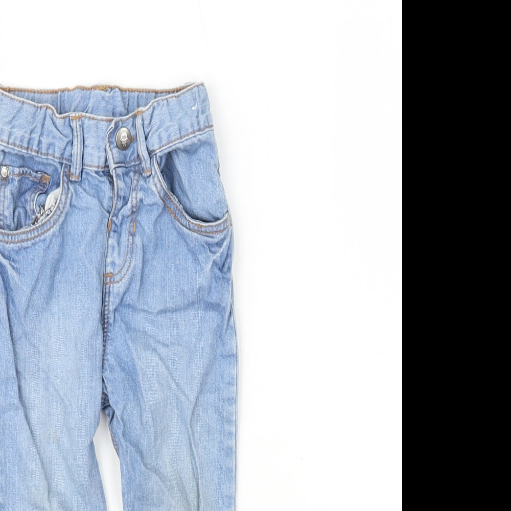 TEX Baby Blue Cotton Capri Jeans Size 12-18 Months Snap