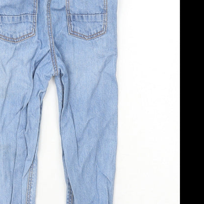 TEX Baby Blue Cotton Capri Jeans Size 12-18 Months Snap