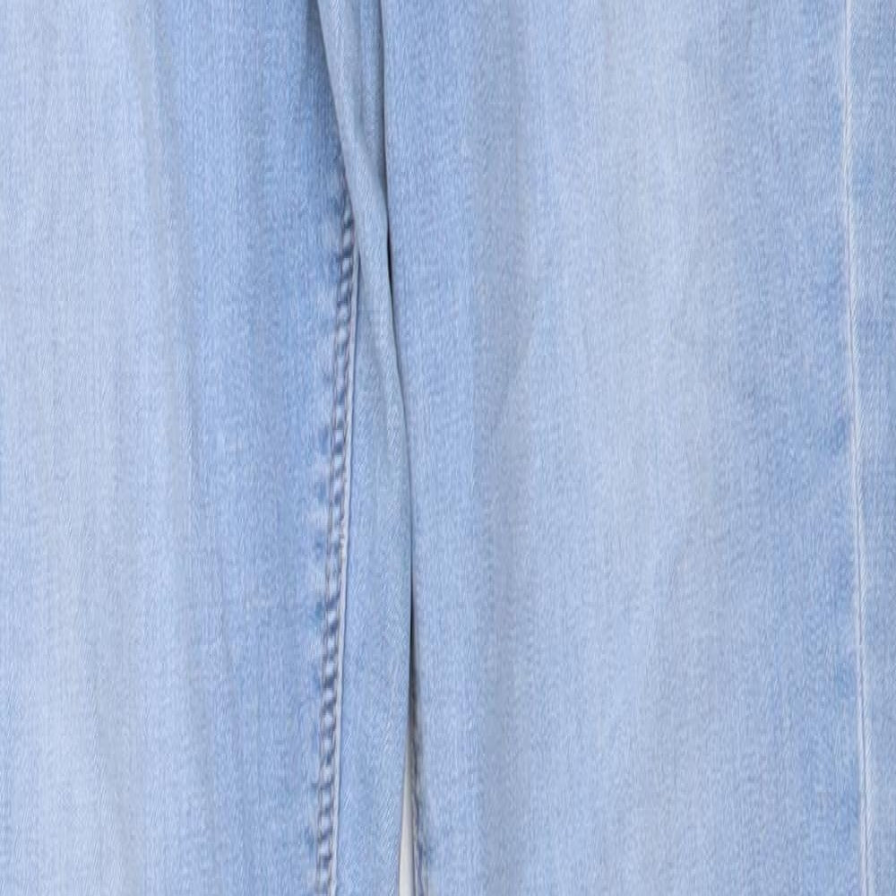 Topshop Womens Blue Cotton Skinny Jeans Size 30 in L32 in Regular Button