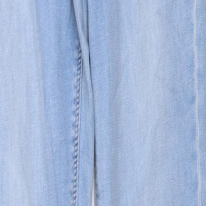 Topshop Womens Blue Cotton Skinny Jeans Size 30 in L32 in Regular Button