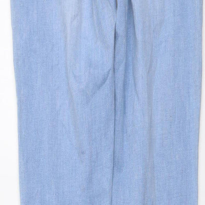 Topshop Womens Blue Cotton Skinny Jeans Size 30 in L32 in Regular Button