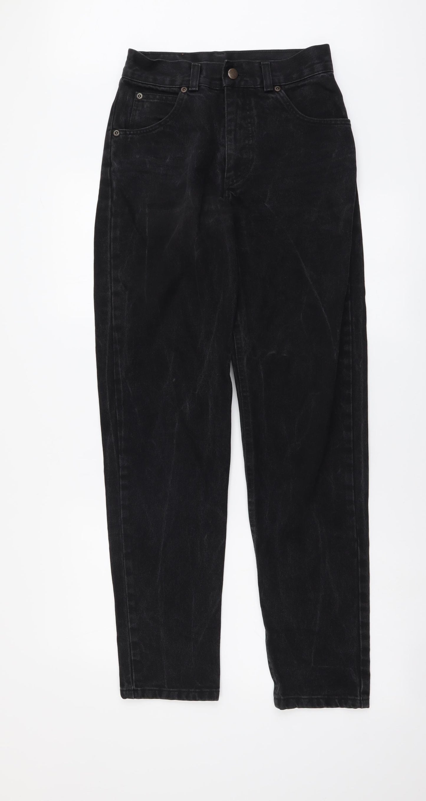 Pioneer Womens Black Cotton Mom Jeans Size 26 in L31 in Regular Button