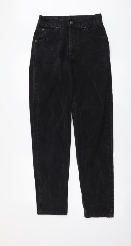Pioneer Womens Black Cotton Mom Jeans Size 26 in L31 in Regular Button