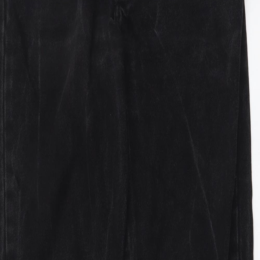 Pioneer Womens Black Cotton Mom Jeans Size 26 in L31 in Regular Button
