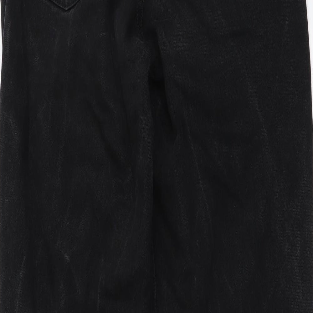 Pioneer Womens Black Cotton Mom Jeans Size 26 in L31 in Regular Button