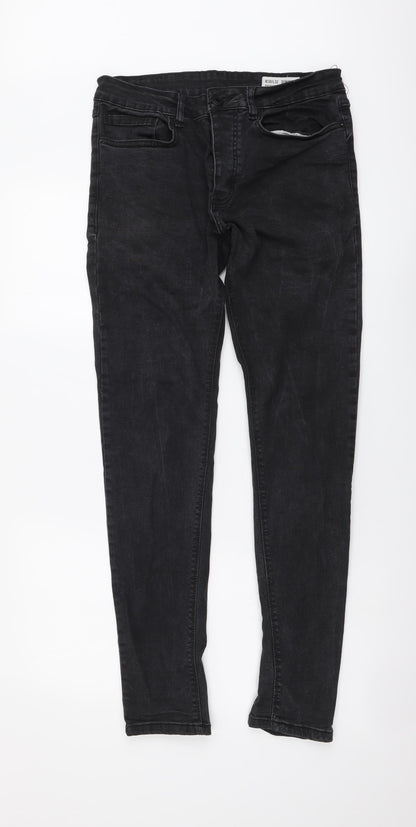 Denim & Co. Mens Black Cotton Skinny Jeans Size 30 in L32 in Regular Button