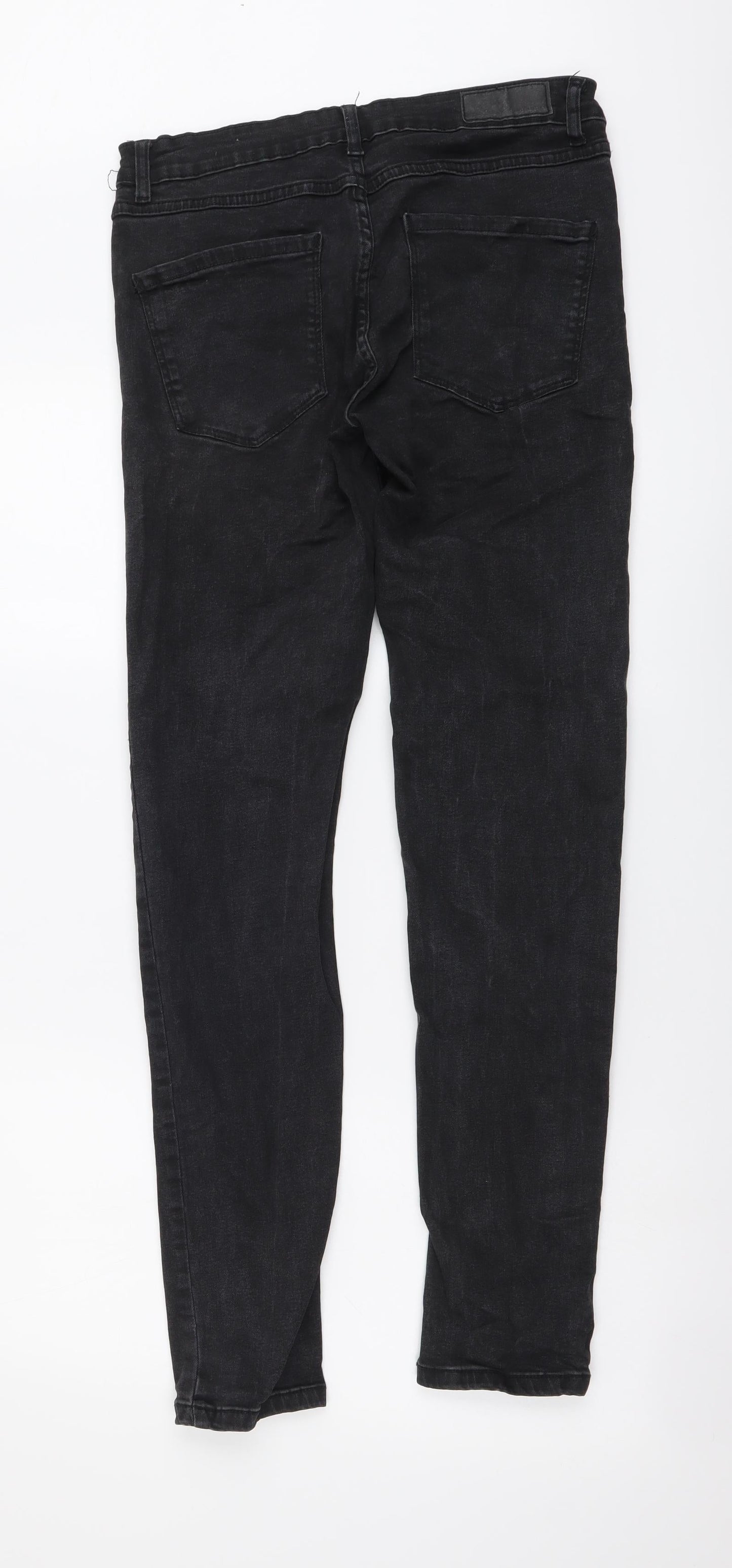 Denim & Co. Mens Black Cotton Skinny Jeans Size 30 in L32 in Regular Button