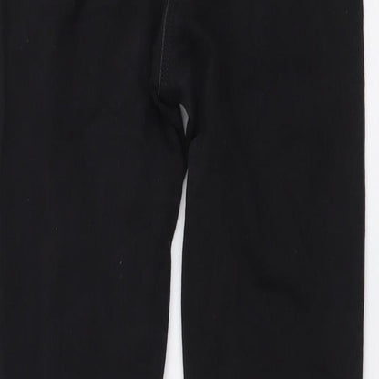 NEXT Girls Black Cotton Skinny Jeans Size 11 Years Regular Button