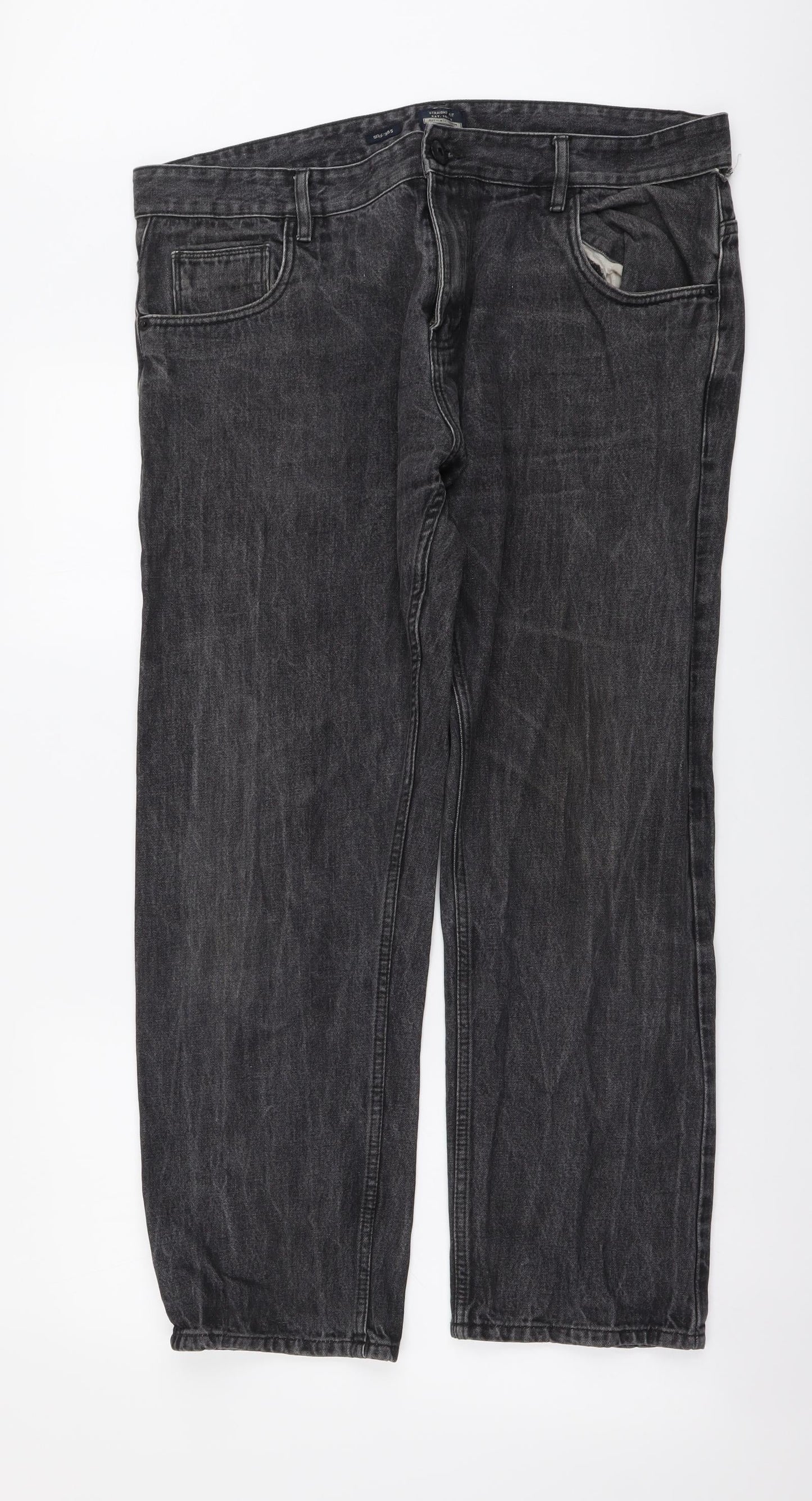 Womens UK Size 38 in Easy Regular Fit Straight Grey Jeans
