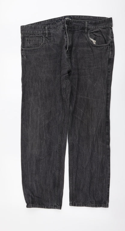 Womens UK Size 38 in Easy Regular Fit Straight Grey Jeans