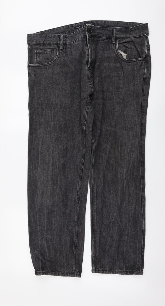 Womens UK Size 38 in Easy Regular Fit Straight Grey Jeans